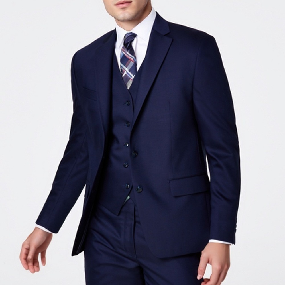 Michael Kors Kaplan Suit Jacket Mens 48R Navy New Classic Fit Wool Blend Blazer